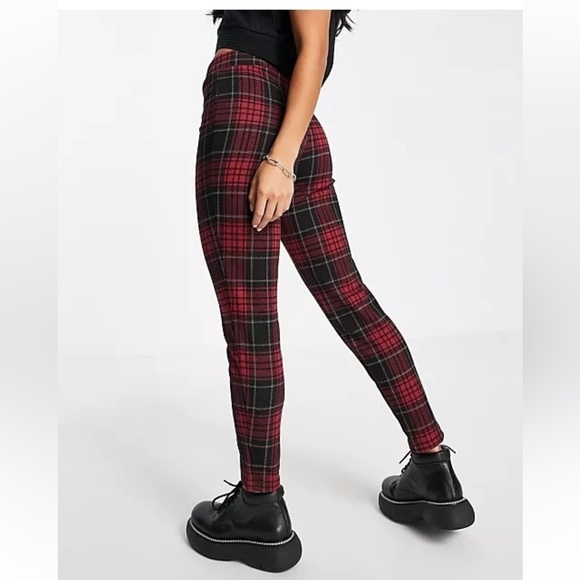 Noisy May- Plaid skinny pant - Picture 2 of 5